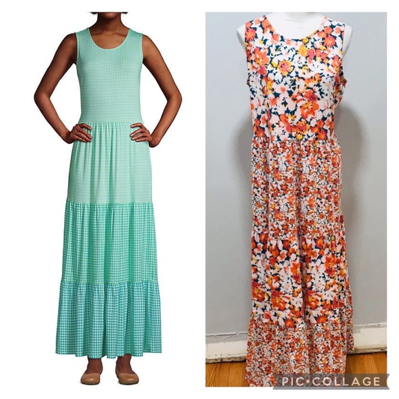 Lands' End Dresses Lands End Tiered Maxi Dress Poshmark